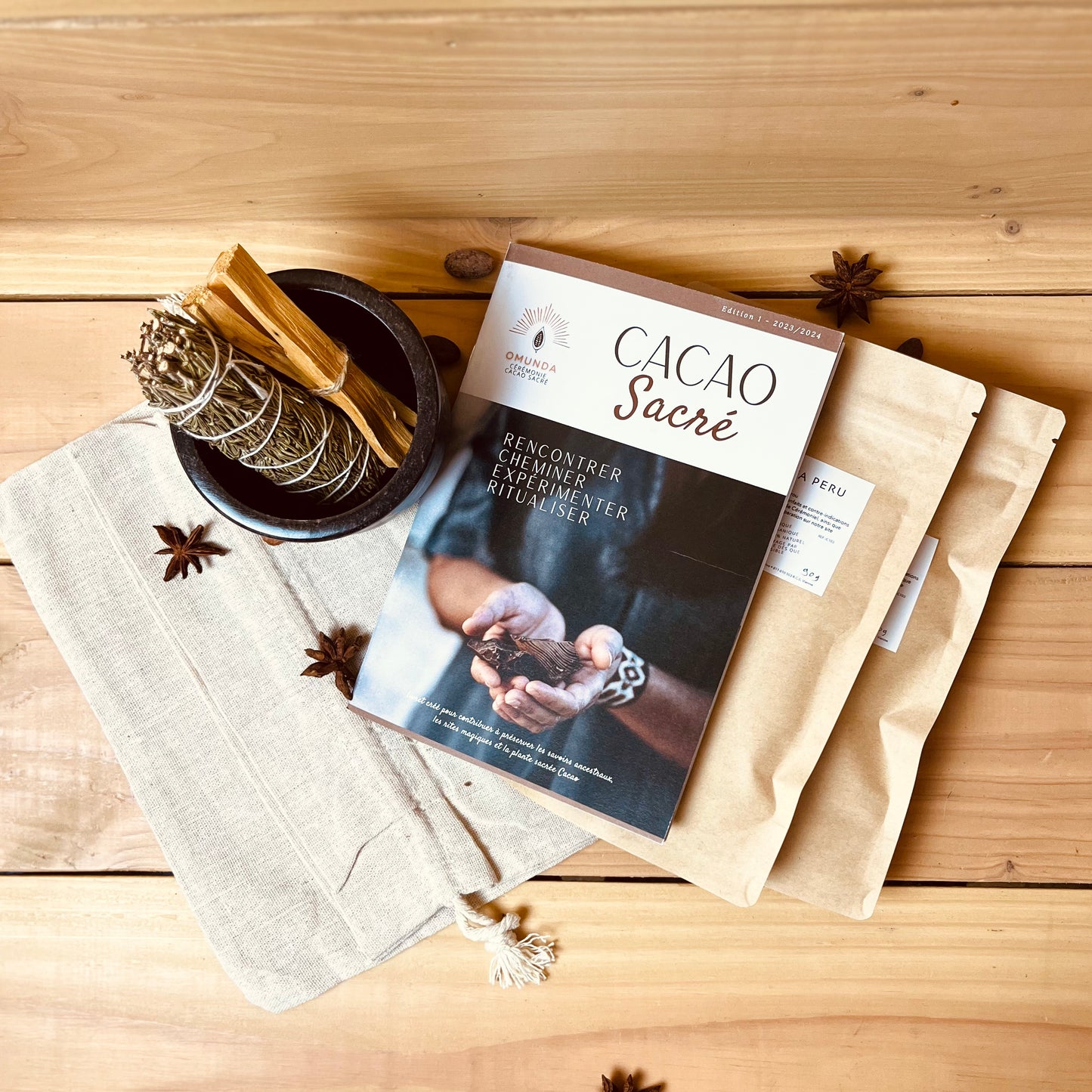 Coffret Noël ❄︎ Bol de Fumigation et Cacao Sacré