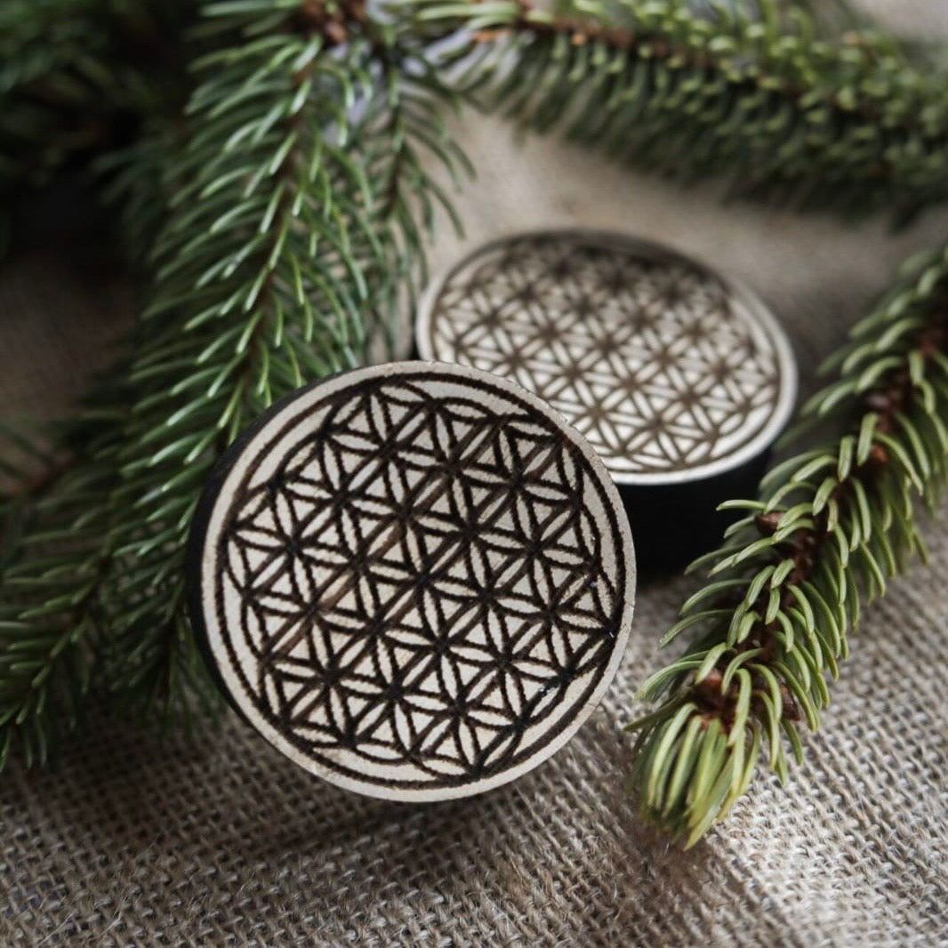 Support de pratique - Rondin Fleur de Vie